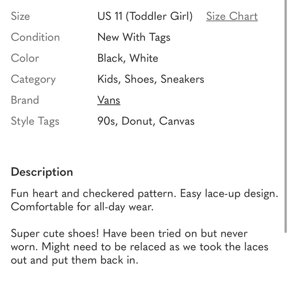 Vans Kids' Donut pattern Checkered Sneakers with Pink and White - Picture 13 of 13